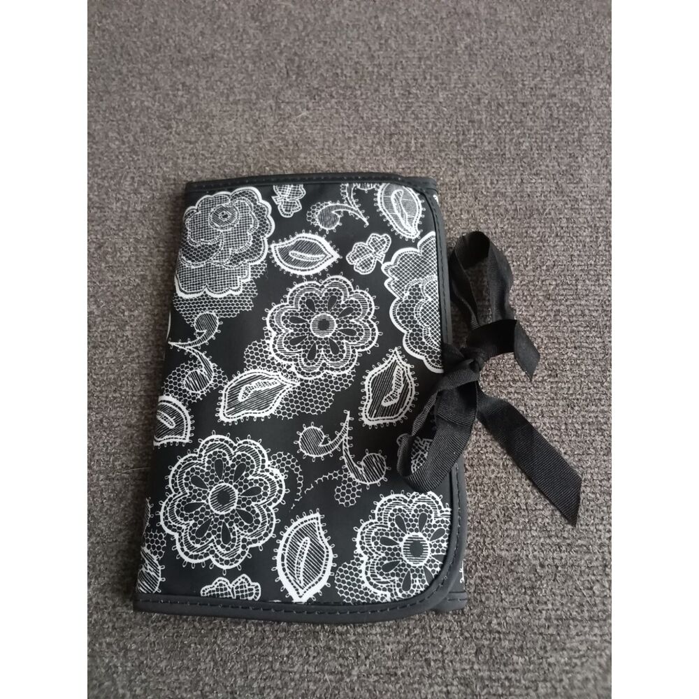 Thirty One Fold and Go Organizer Black Botanical Lace New
